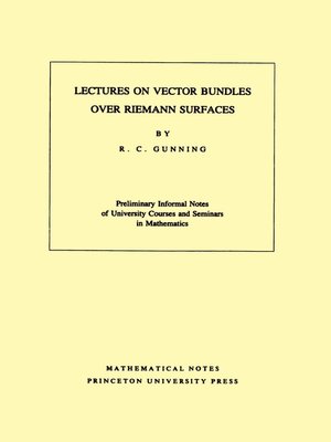 cover image of Lectures on Vector Bundles over Riemann Surfaces. (MN-6), Volume 6